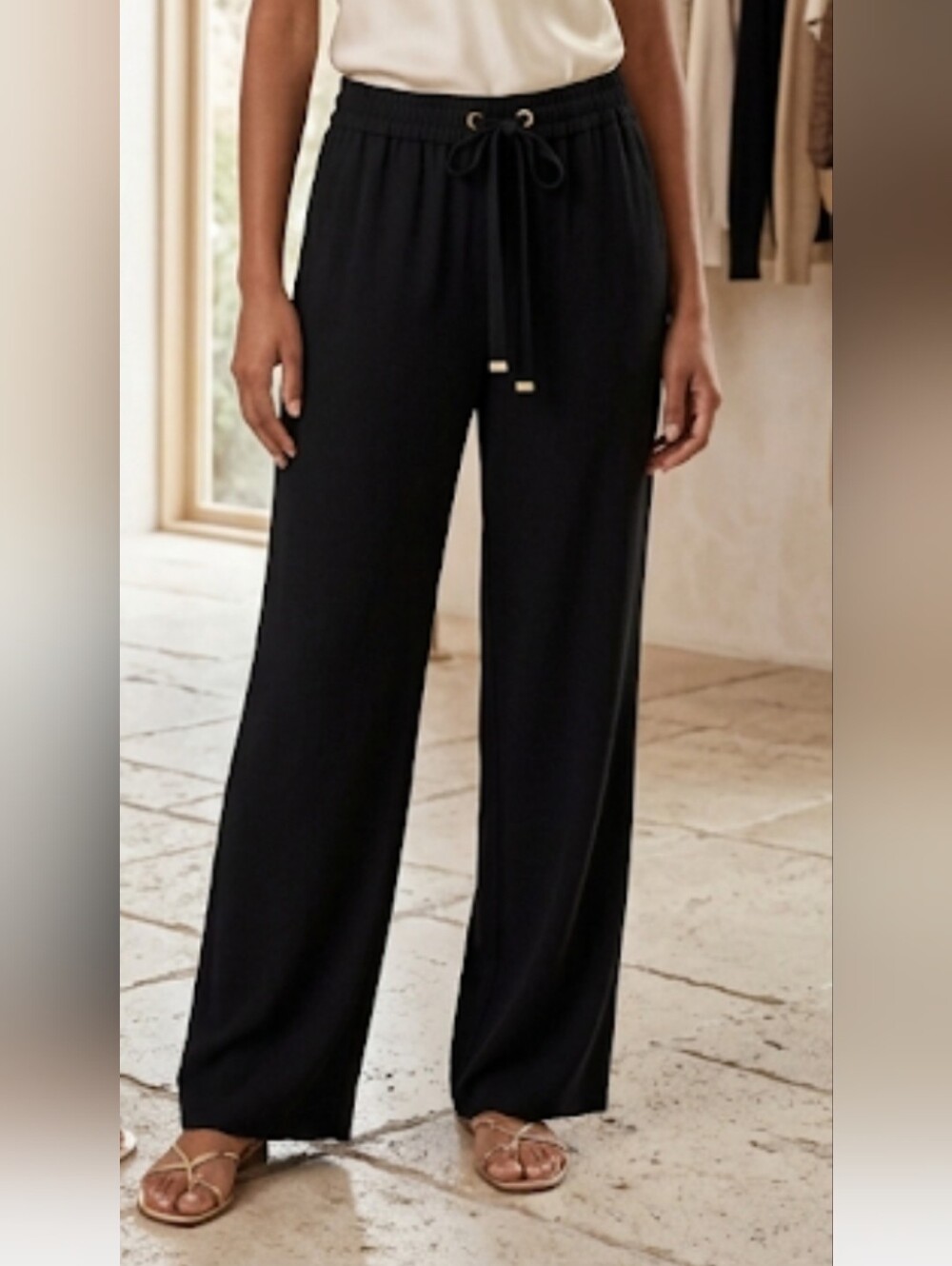 Michael Michael Kors Black Dress with Gold Accents